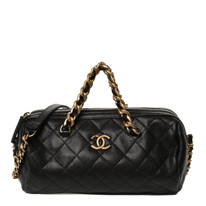 Chanel Caviar Quilted Small Fashion Therapy Bowling Bag Black 1 of 9