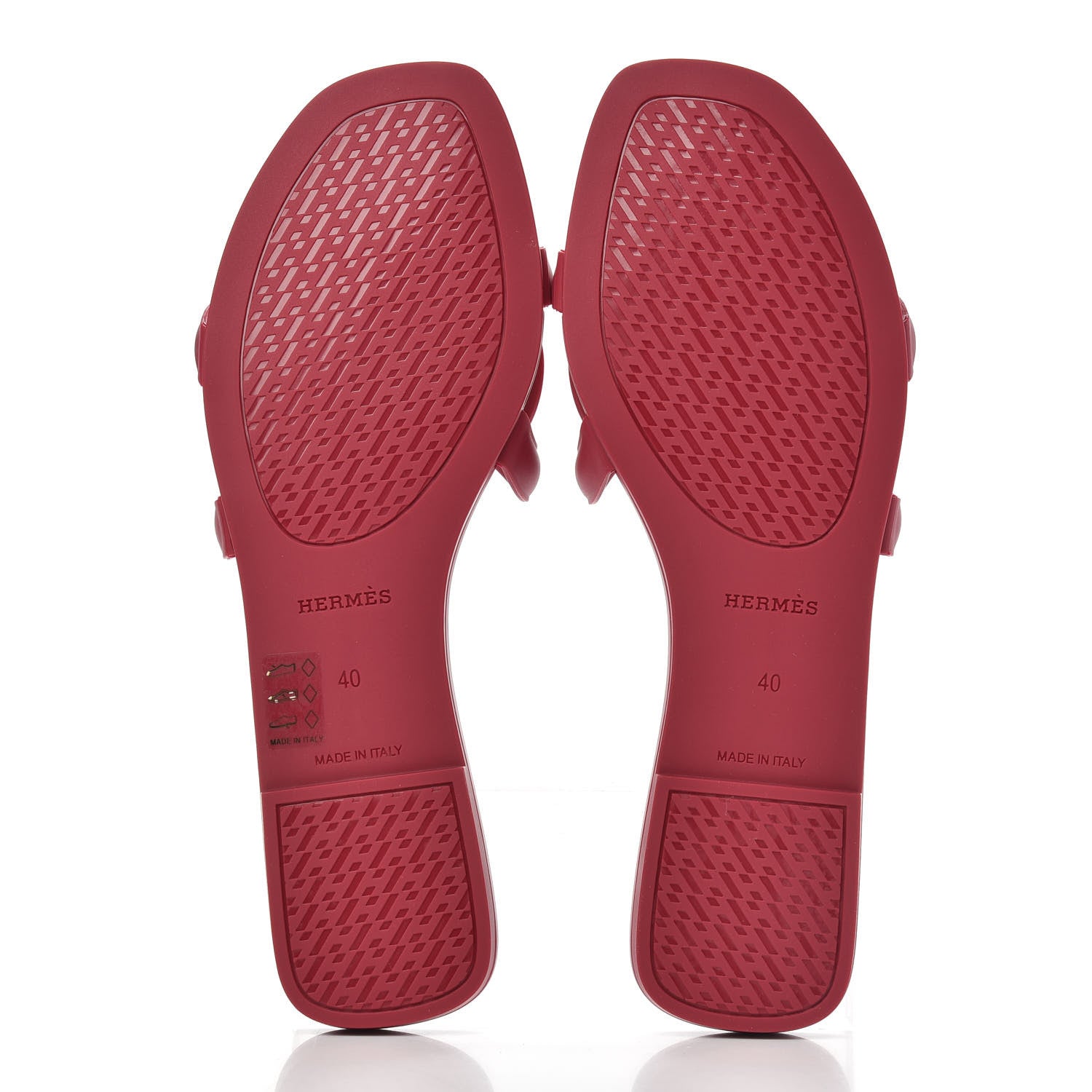 Hermes Rubber Aloha Sandals 40 Rose Baie 5 of 8