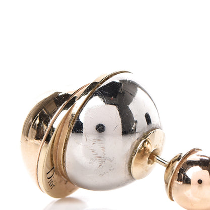 Christian Dior Mise En Dior Tribal Earrings Rose Gold Silver 5 of 7