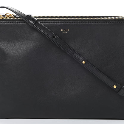 Celine Goatskin Large Trio Crossbody Bag Black 10 of 15