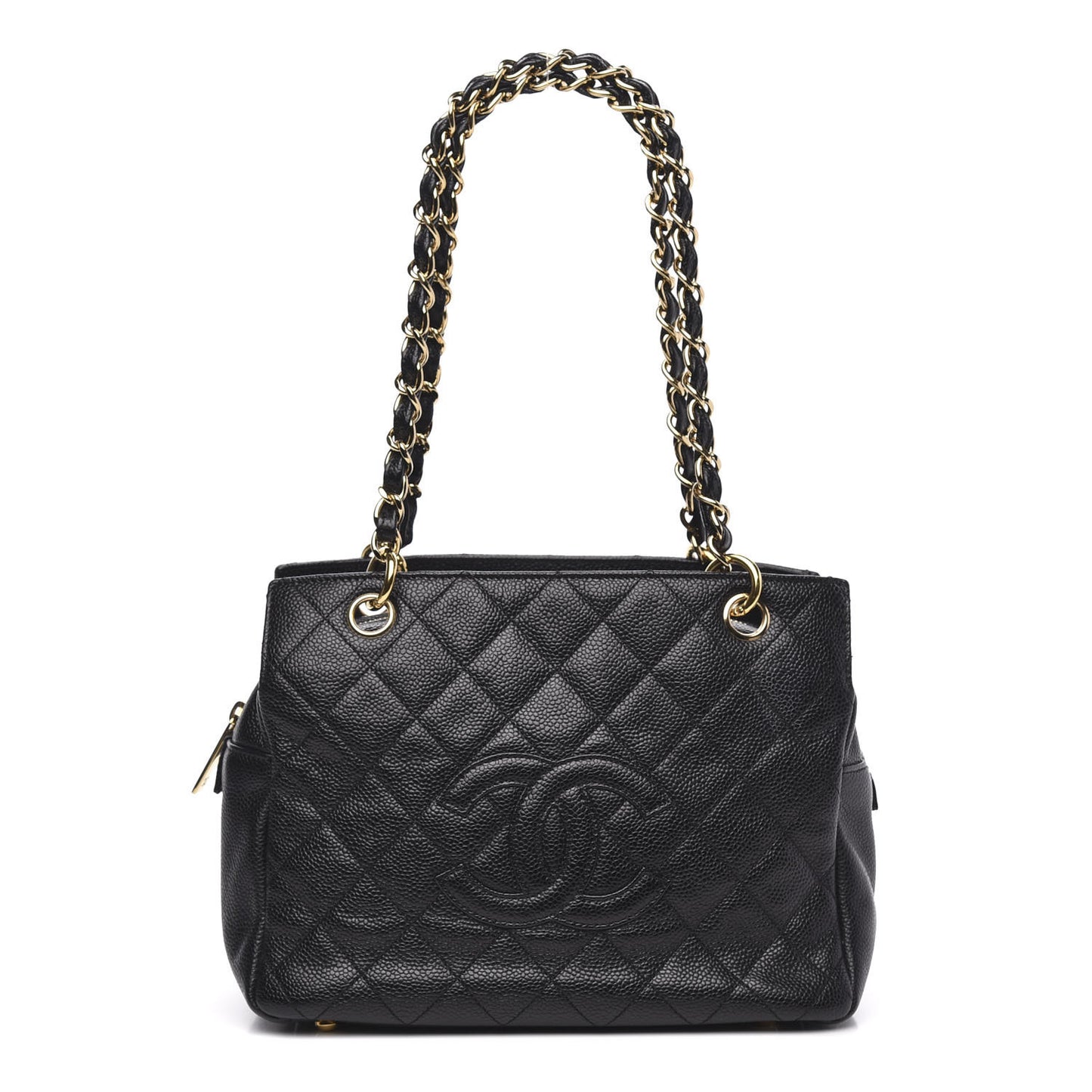 Caviar Quilted Petit Timeless Tote PTT Black