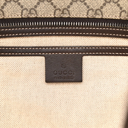 Gucci GG Supreme Monogram Medium Zippered Shopping Tote Dark Brown 6 of 11