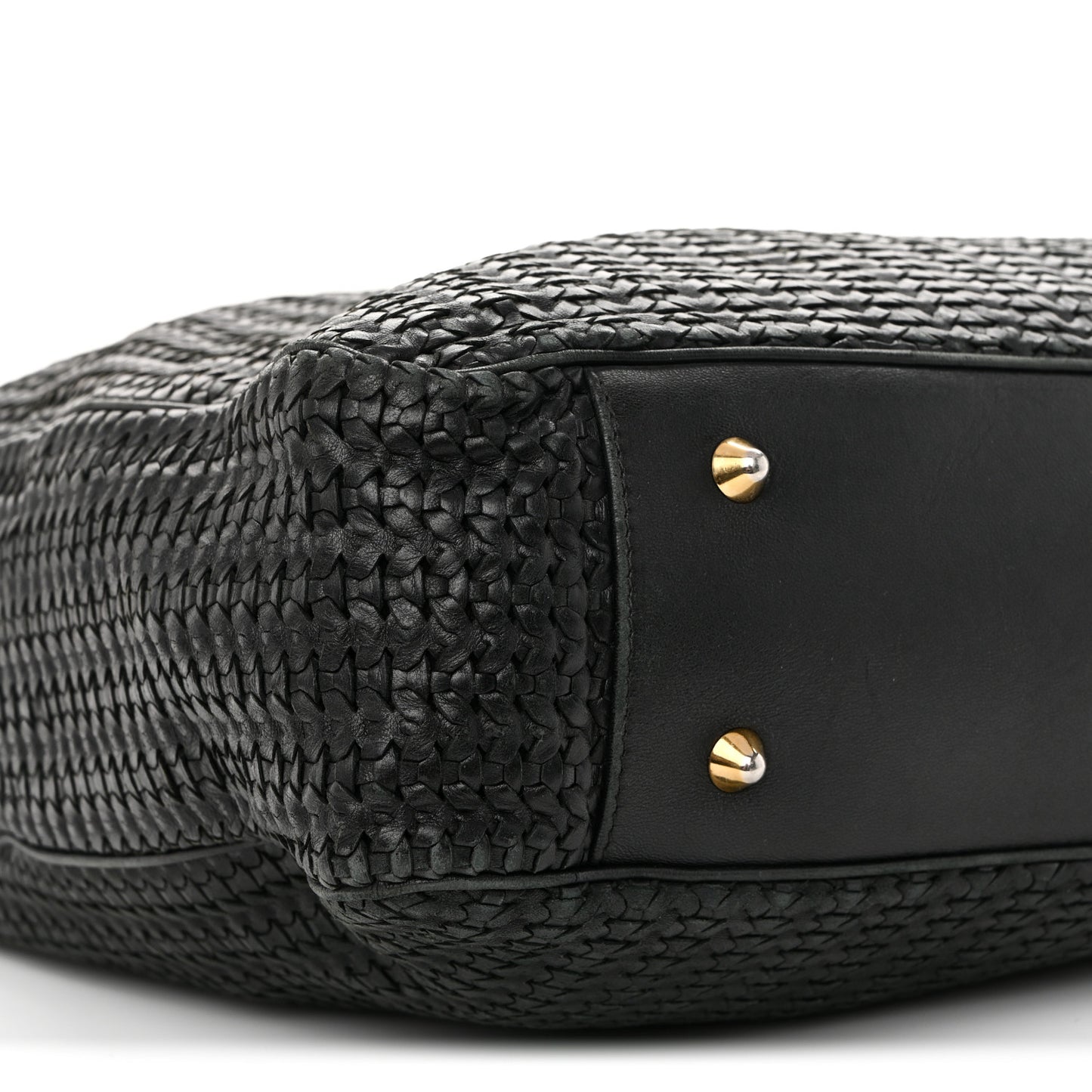 Lambskin Woven Dior Soft Shopping Tote Black