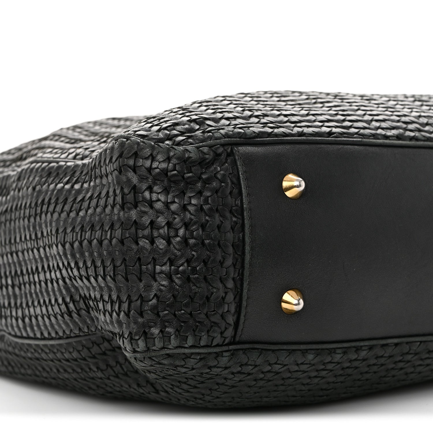 Christian Dior Lambskin Woven Dior Soft Shopping Tote Black 9 of 12