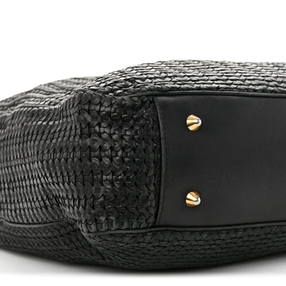 Christian Dior Lambskin Woven Dior Soft Shopping Tote Black 9 of 12