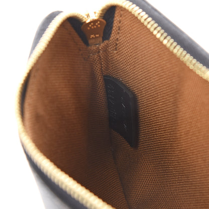 Celine Triomphe Canvas Embroidered Logo Coin and Card Pouch With Hook Black 5 of 6