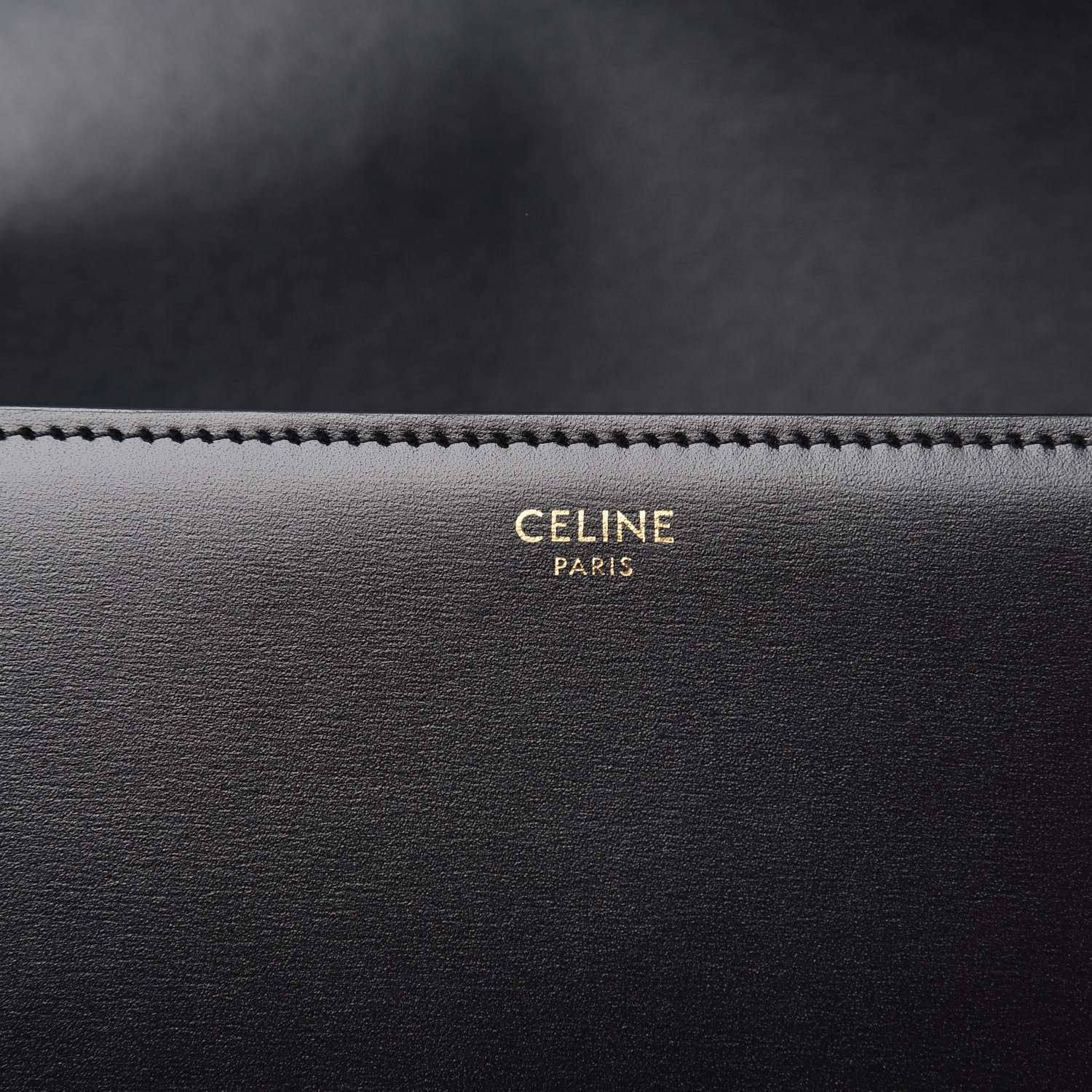 Celine Shiny Calfskin Medium Triomphe Black 6 of 10