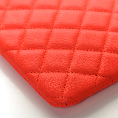 Chanel Goatskin Quilted Medium Reissue Cosmetic Case Orange 9 of 10