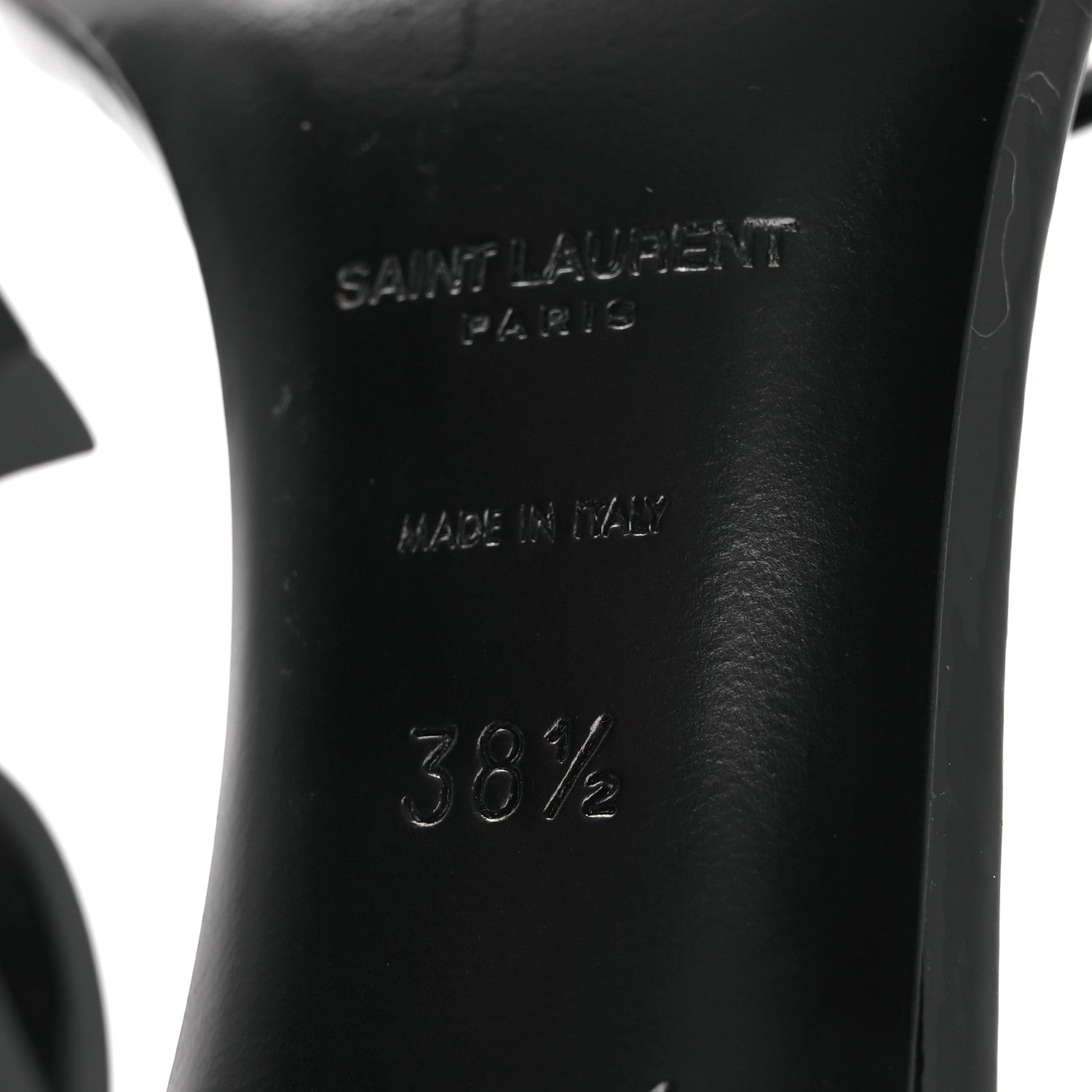 Saint Laurent Vernice Chiffon Opyum 85 Sandals 38.5 Black 8 of 13