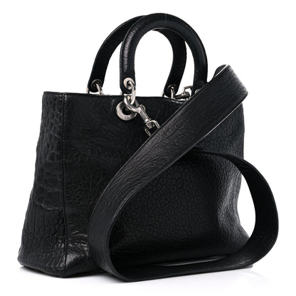 Christian Dior Canyon Grained Lambskin Large Lady Dior Black 3 of 17