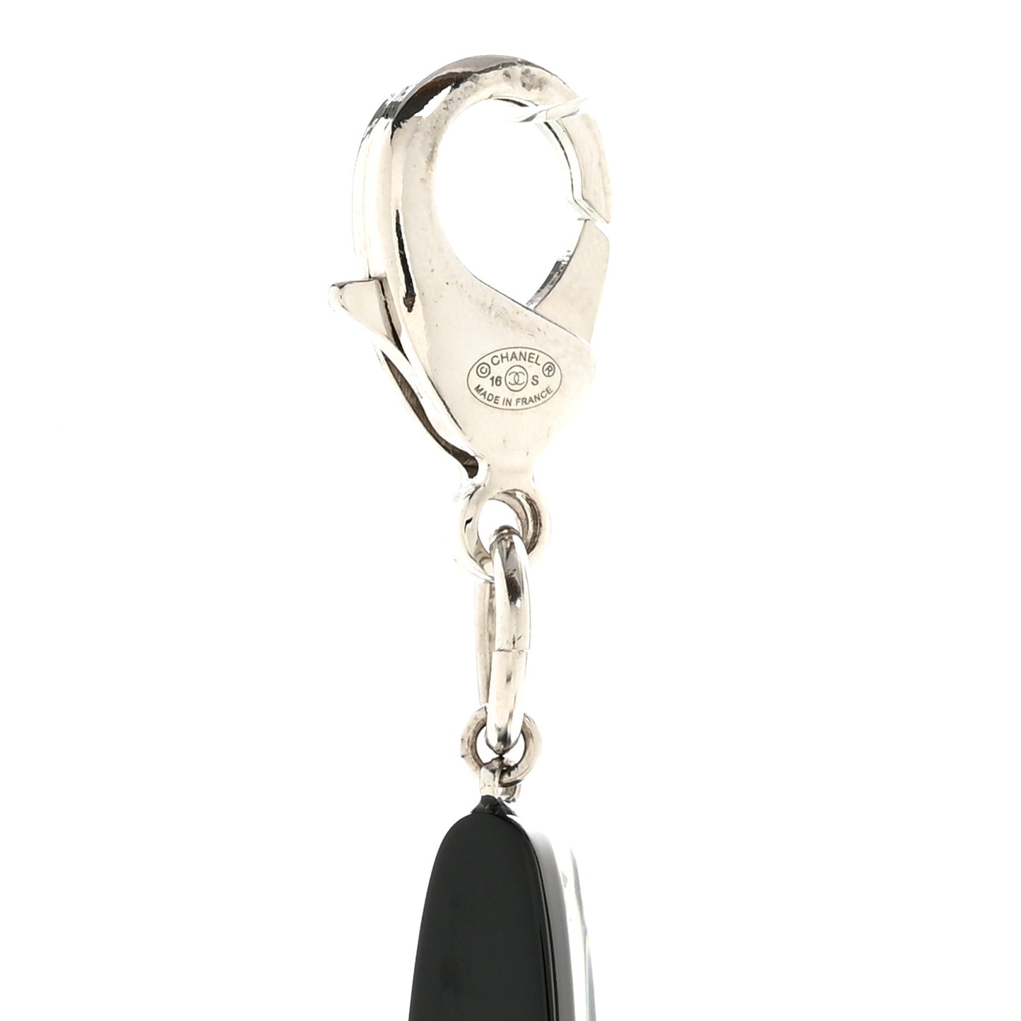 Resin Pearl CC Airplane Keychain Black White