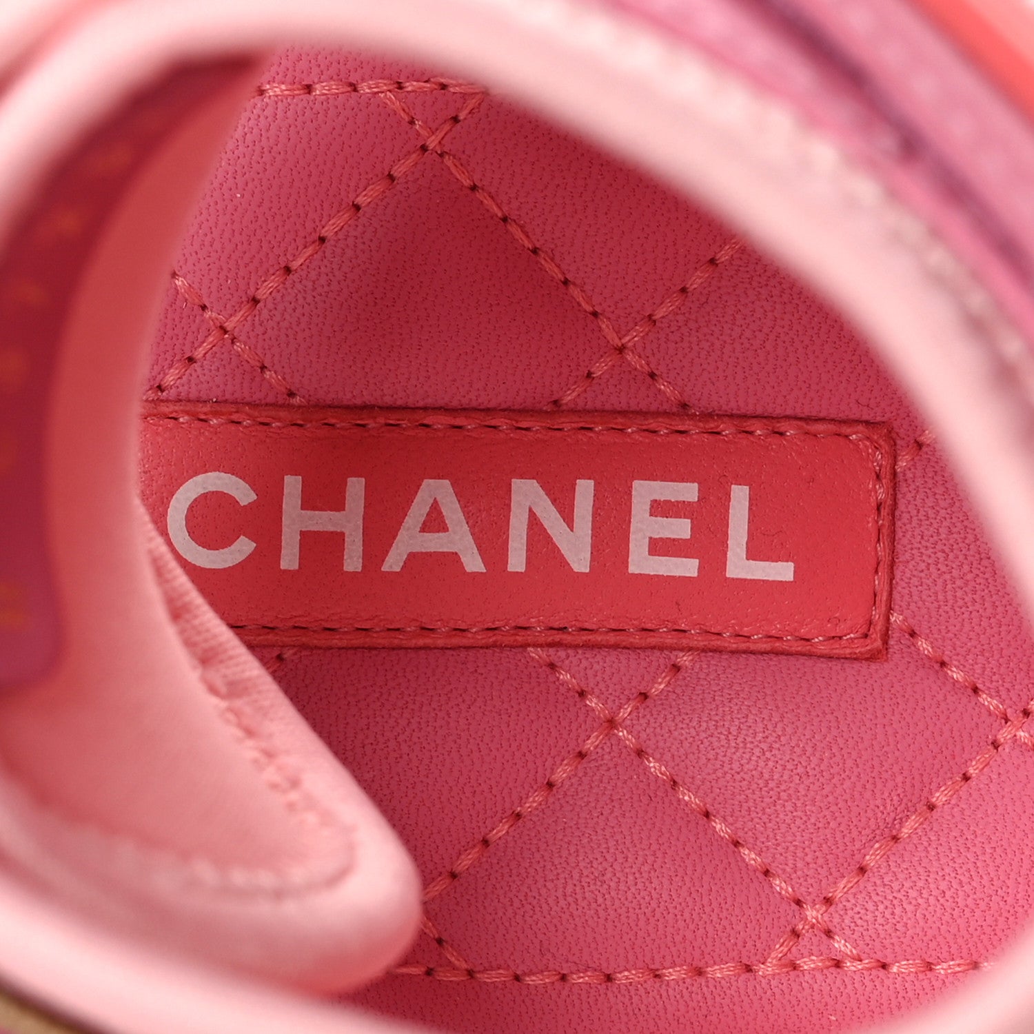 Chanel Goatskin Fabric Gladiator Sandals 37.5 Pink 7 of 8