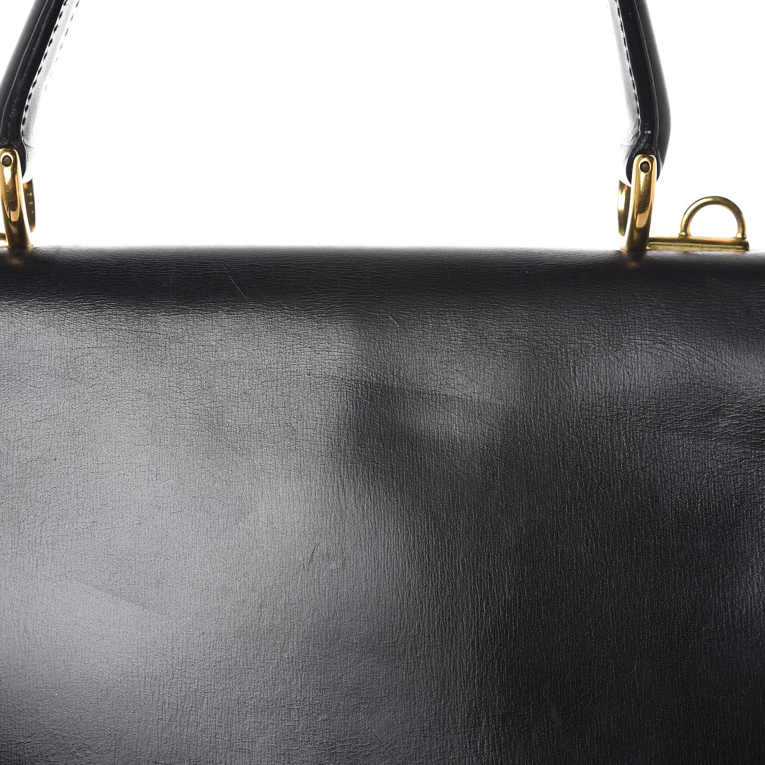 Gucci Regent Calfskin Lady Lock Top Handle Frame Bag Black 9 of 9