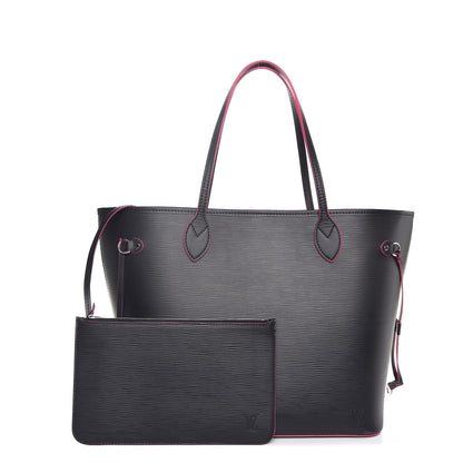 Louis Vuitton Epi Neverfull MM Black Hot Pink 1 of 10