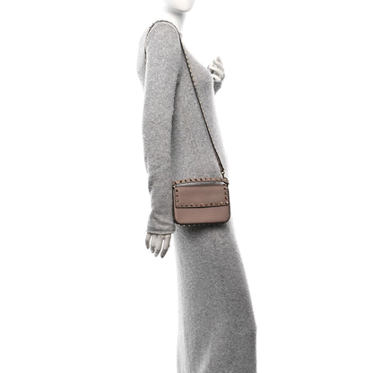 Valentino Garavani Grainy Calfskin Rockstud Crossbody Pouch Poudre 2 of 10
