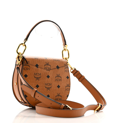 MCM Visetos Small Patricia Saddle Bag Cognac 3 of 12