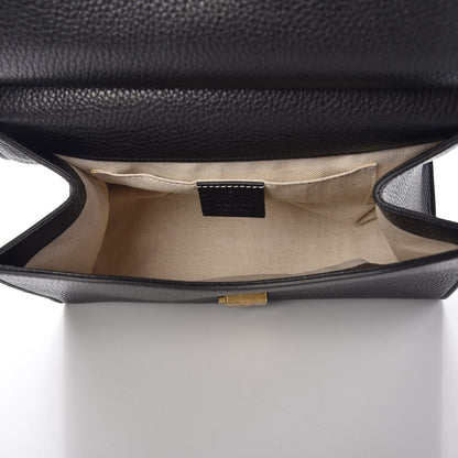 Gucci Calfskin Mini GG Marmont Top Handle Bag Black 6 of 9