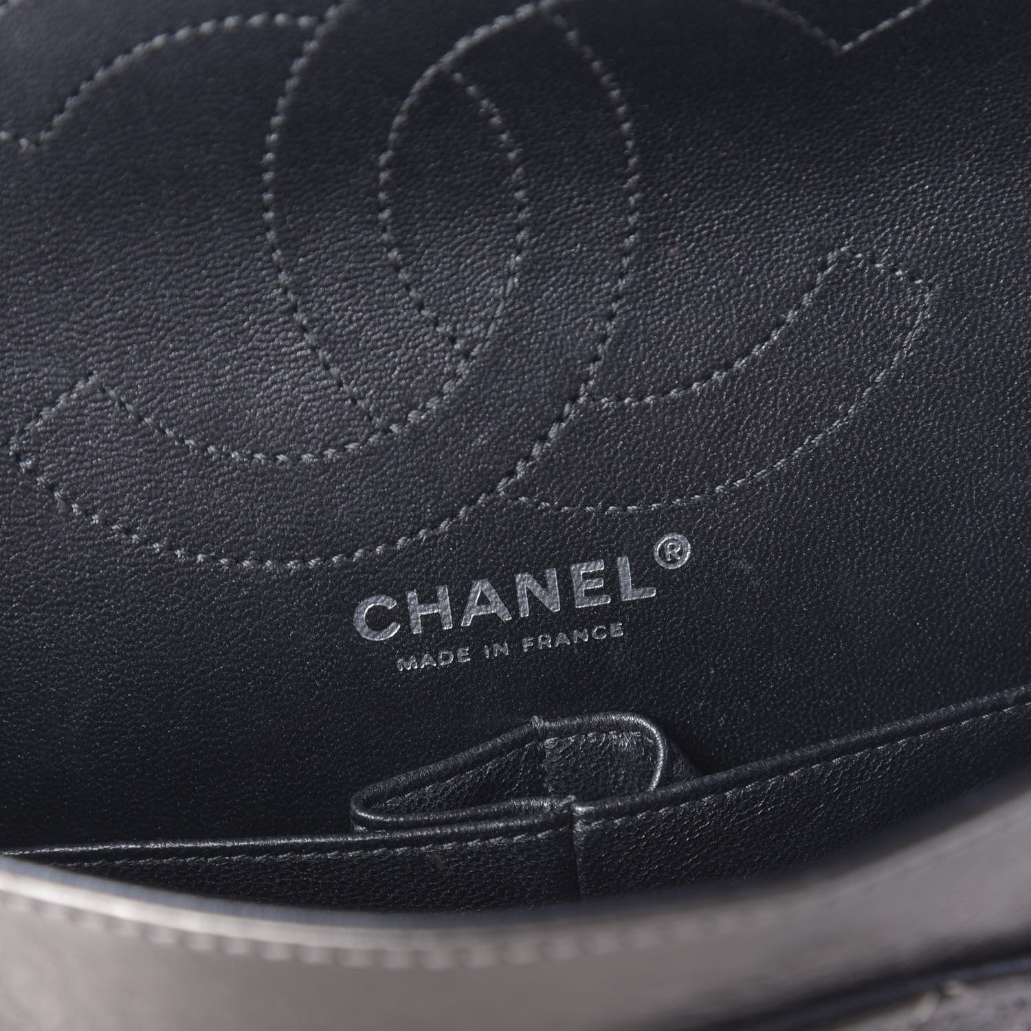 Chanel Metallic Aged Calfskin Quilted 2.55 Reissue 226 Flap Dark Silver 8 of 11