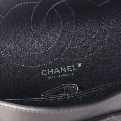 Chanel Metallic Aged Calfskin Quilted 2.55 Reissue 226 Flap Dark Silver 8 of 11