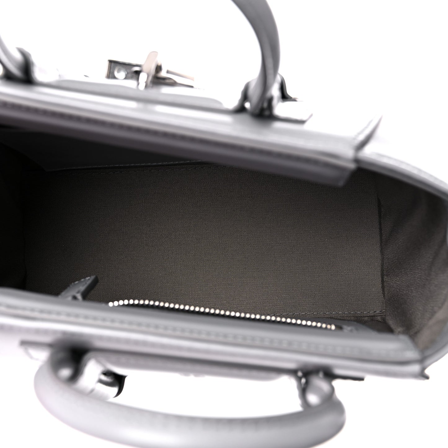 Box Calfskin Mini Lock Antigona Shoulder Bag Cloud Grey