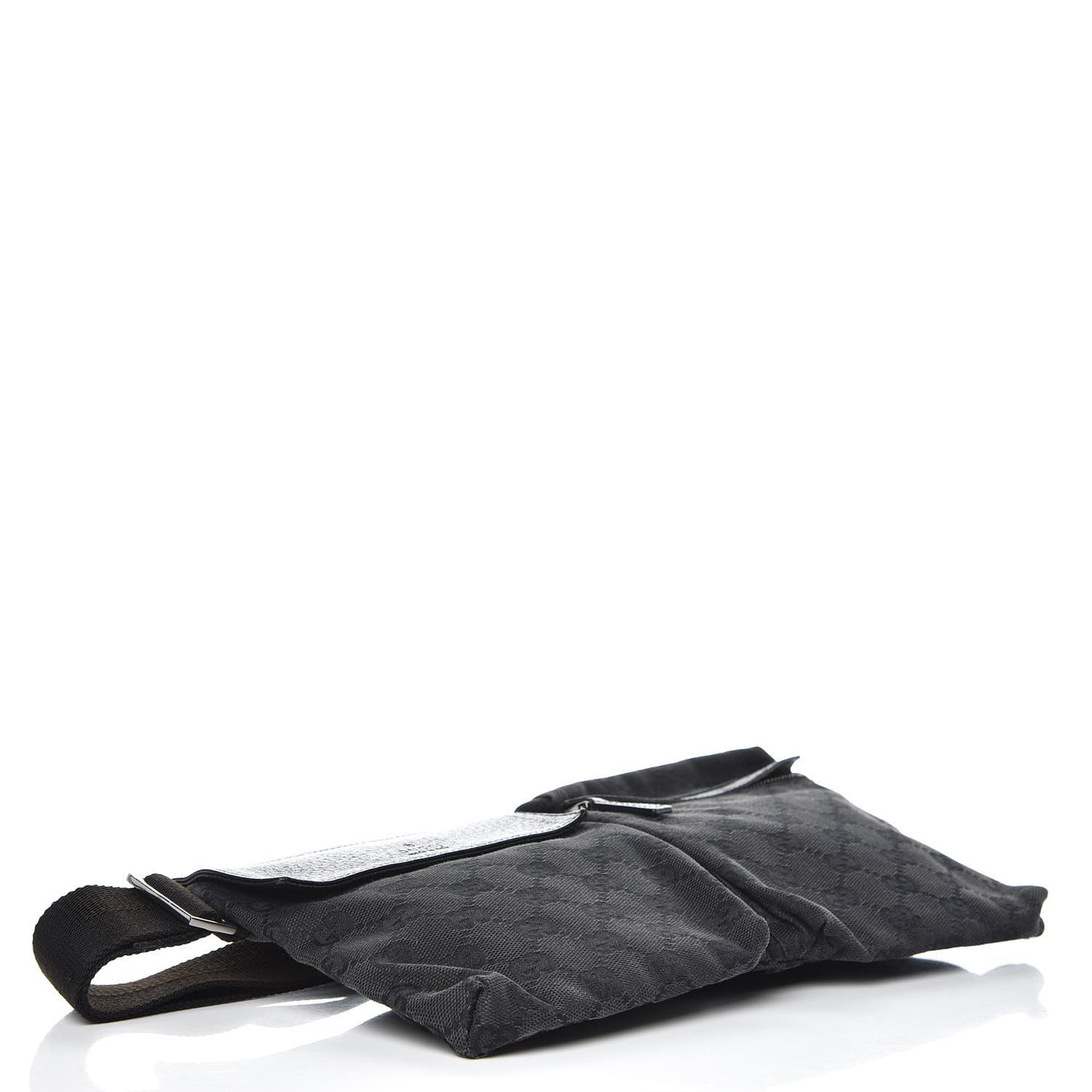 GG Monogram Double Pocket Belt Bag Black