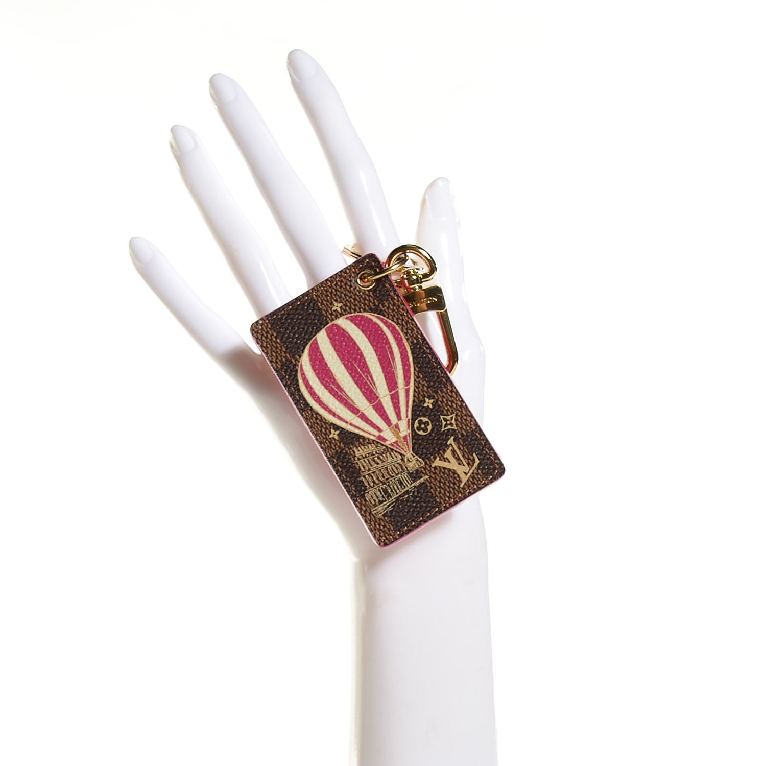 Louis Vuitton Damier Ebene Illustre Air Balloon Bag Charm Grenade 2 of 7