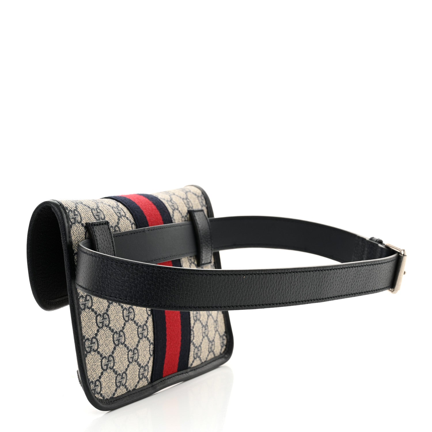 Gucci GG Supreme Monogram Web Small Ophidia Belt Bag 90 36 Beige Navy 3 of 11