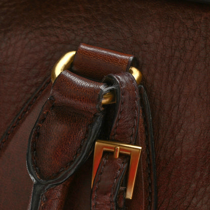 Prada Cervo Deerskin Animalier Large Satchel Cacao 11 of 14