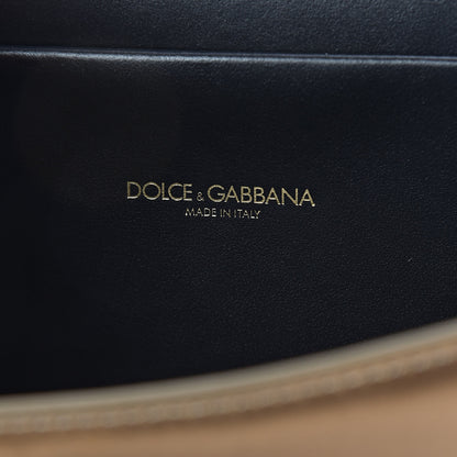 Dolce & Gabbana Smooth Calfskin Devotion Envelope Top Handle Bag Gold 6 of 9