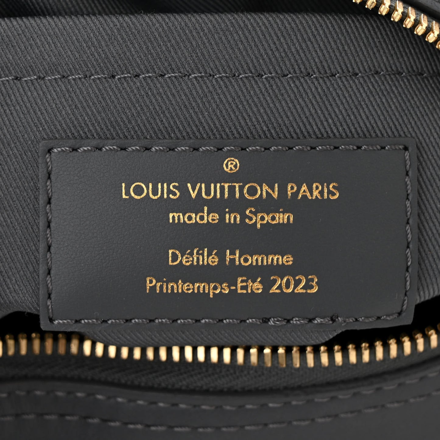 Calfskin Monogram Embossed Cruiser Messenger Dark Shadow Gray