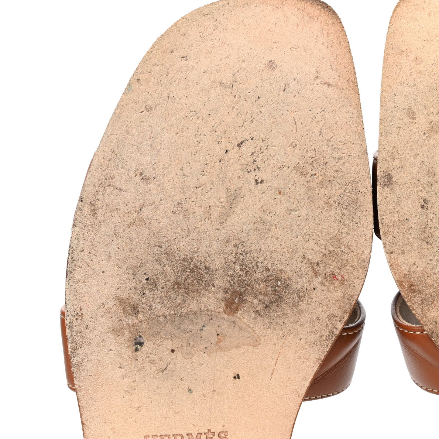 Box Calfskin Oran Sandals 37.5 Gold