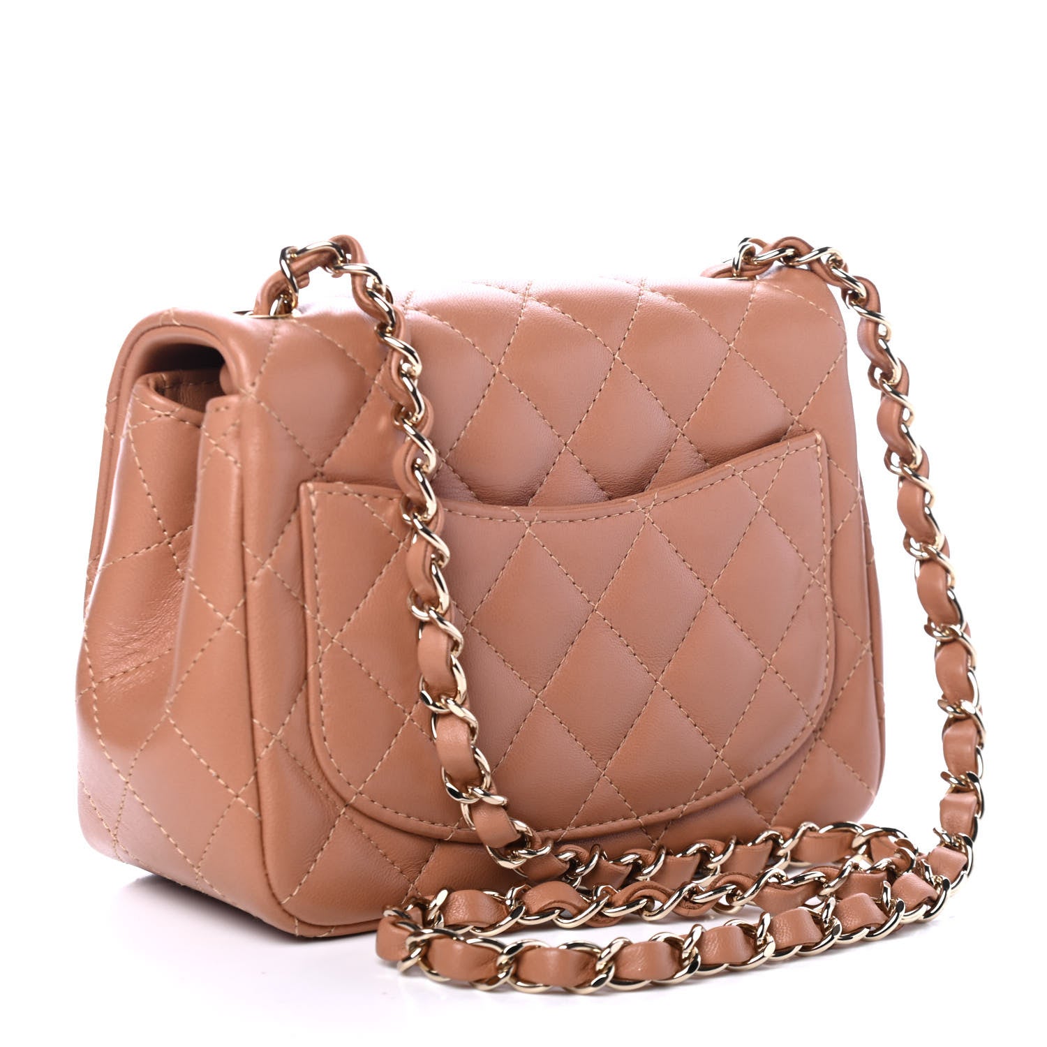 Chanel Lambskin Quilted Mini Square Flap Brown 2 of 4