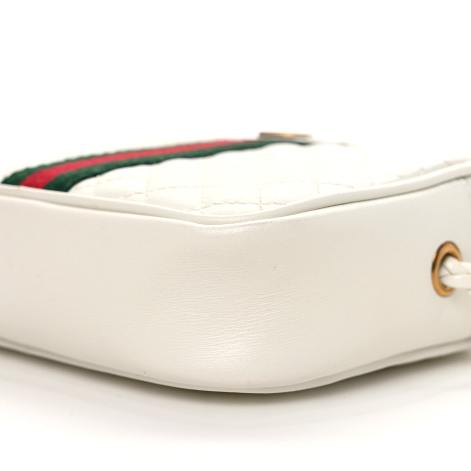 Gucci Calfskin Web Trapuntata Mini Shoulder Bag Off White 10 of 10