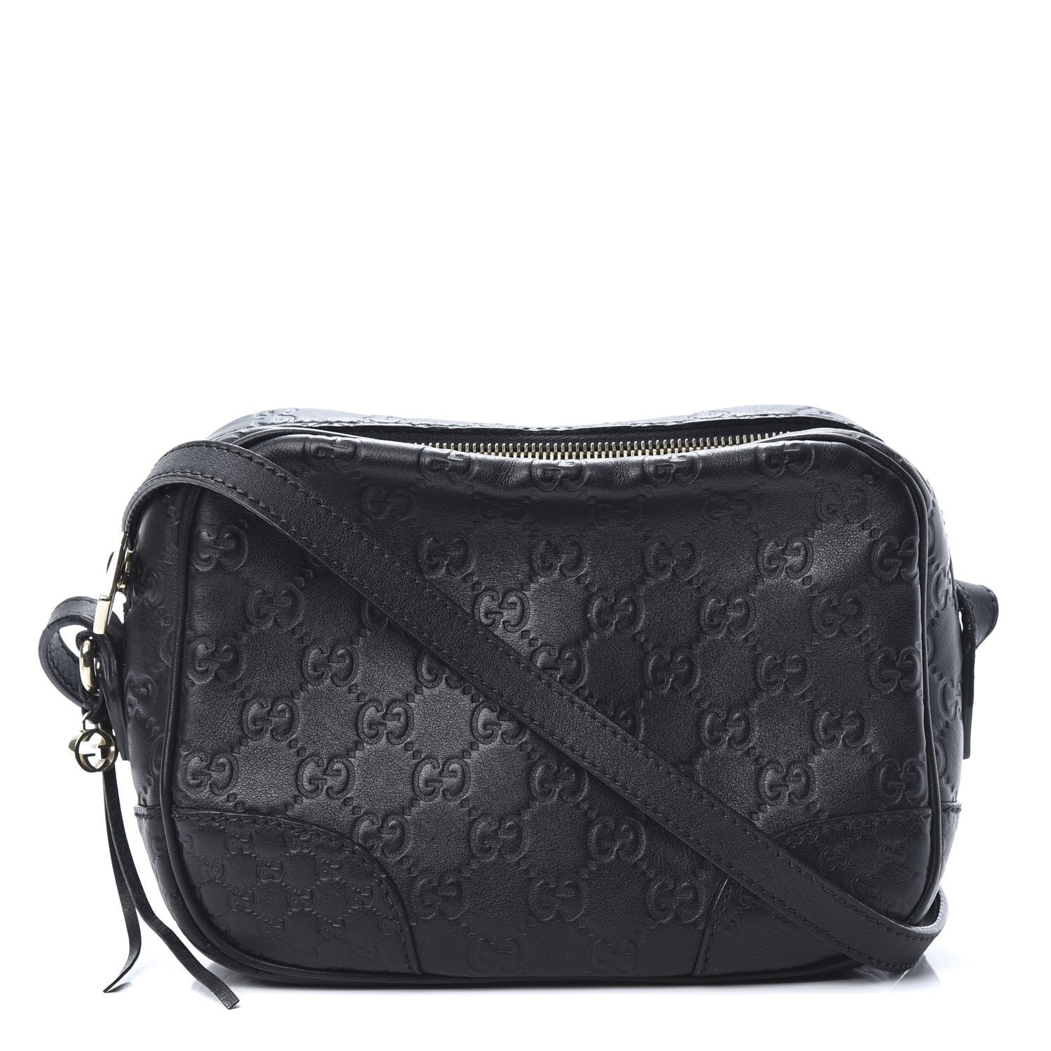 Gucci Guccissima Mini Bree Messenger Bag Black 1 of 14