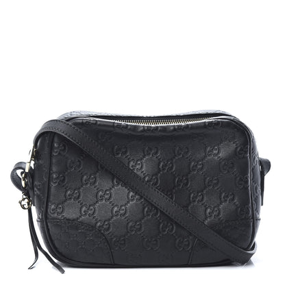 Gucci Guccissima Mini Bree Messenger Bag Black 1 of 14