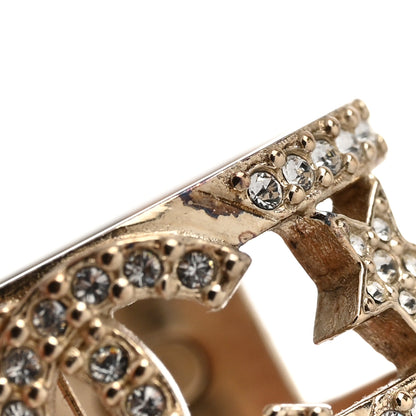 Chanel Metal Crystal CC Star Ring 54 7 Light Gold 6 of 6