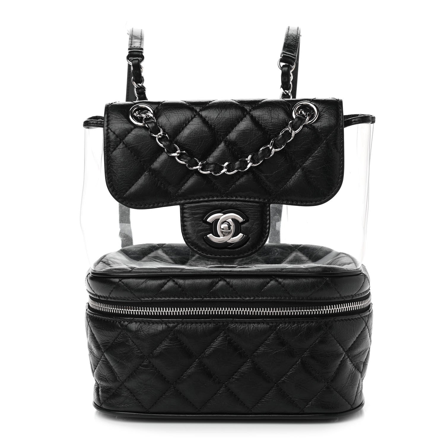 Chanel Crumpled Calfskin PVC Quilted Backpack Black 1 of 10