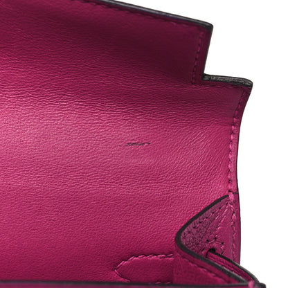 Hermes Chevre Mysore Mini Kelly Sellier 20 Rose Pourpre 11 of 13