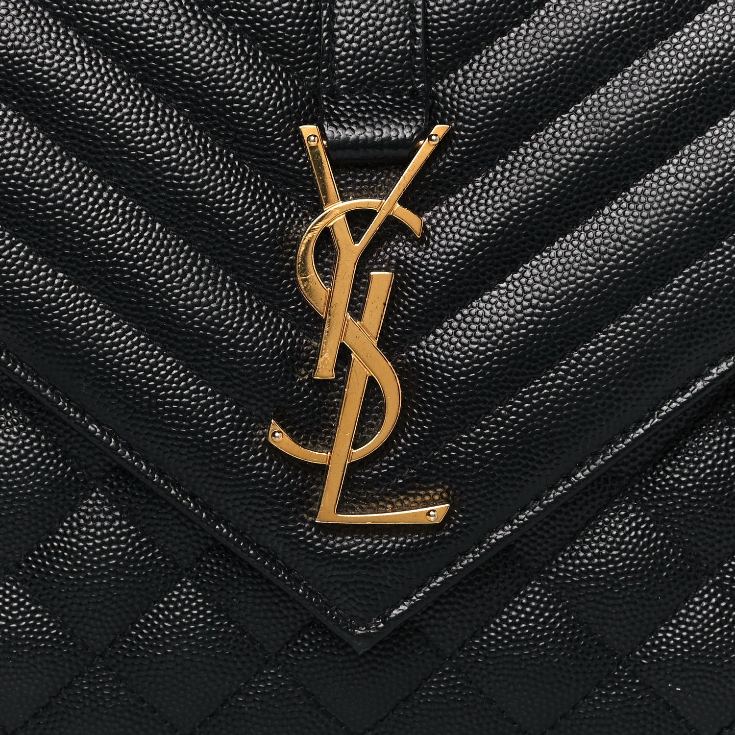 Saint Laurent Grain De Poudre Textured Mixed Matelasse Triquilt Medium Monogram Satchel Black 7 of 13
