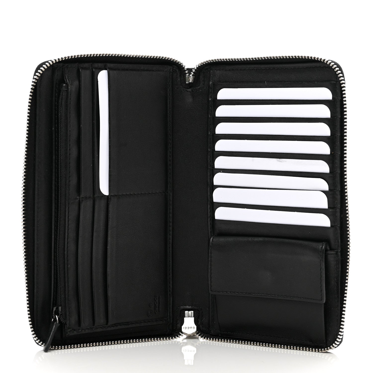 Gucci Microguccissima Large Zip Around Organizer Wallet Black 5 of 11