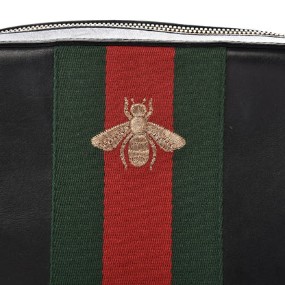 Gucci Calfskin Web Small Webby Bee Shoulder Bag Black 13 of 13