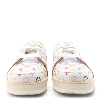 Louis Vuitton LV X TM Calfskin Monogram Multicolor Womens LV Trainer Sneakers 37.5 White 3 of 10