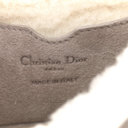Christian Dior Suede Shearling Medium Bobby Flap Grey 6 of 11
