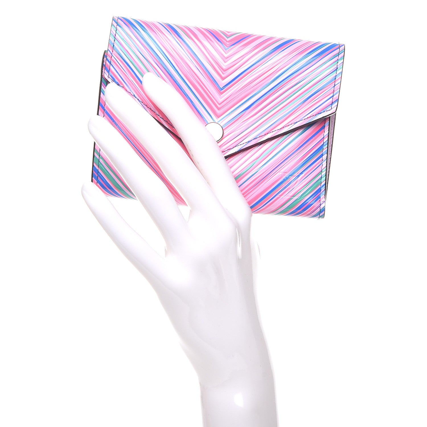 Louis Vuitton Epi Tropical Victorine Wallet Blue Rose 2 of 8