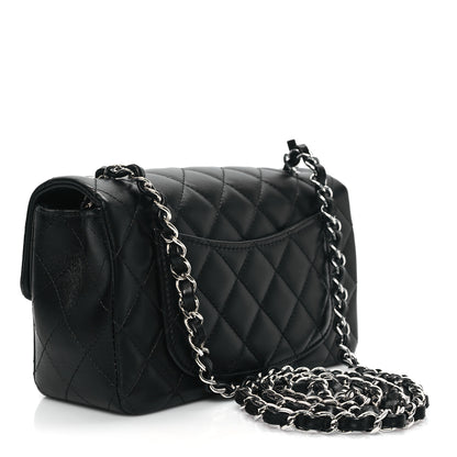 Chanel Lambskin Quilted Mini Rectangular Flap Black 3 of 11