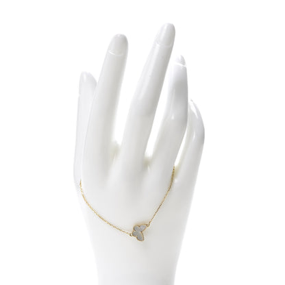 Van Cleef & Arpels 18K Yellow Gold Mother of Pearl Sweet Alhambra Butterfly Bracelet 2 of 8