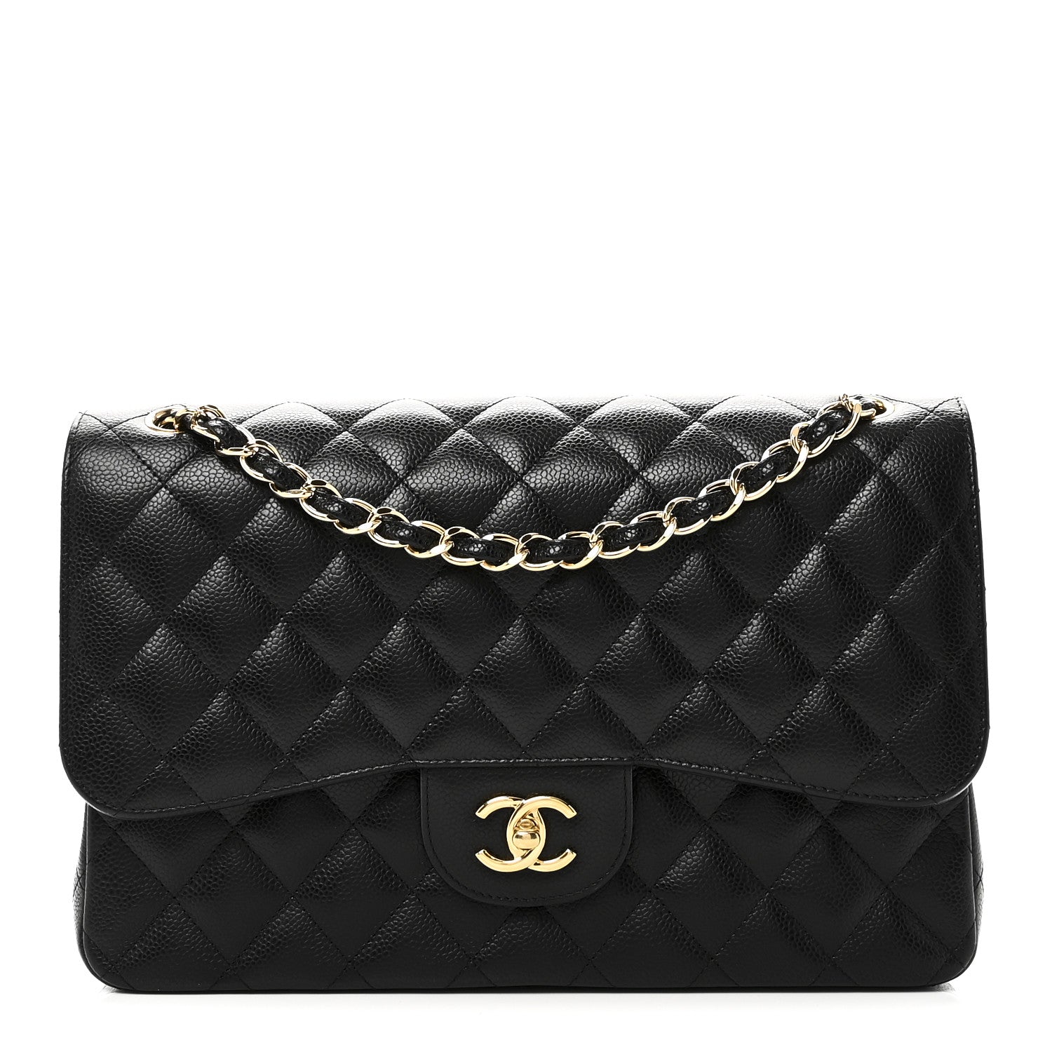 Chanel Caviar Quilted Jumbo Double Flap Black 1 of 11