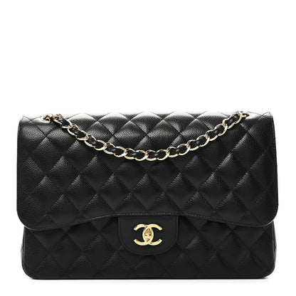 Chanel Caviar Quilted Jumbo Double Flap Black 1 of 11
