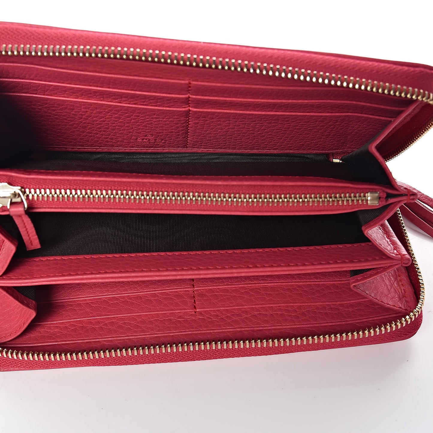 Pebbled Calfskin Soho Zip Around Wallet Pink