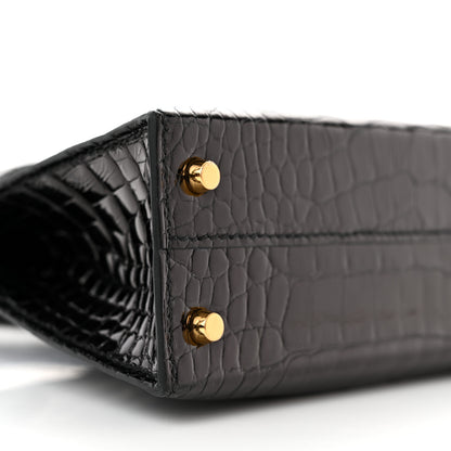 Hermes Shiny Alligator Mini Kelly Sellier 20 Black 8 of 10